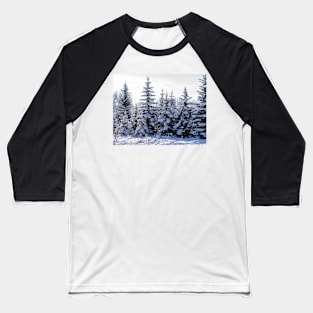 Christmas trees in the Snow Baseball T-Shirt